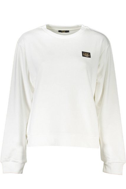 Cavalli Class Sweatshirt Damen Rundhals Sweatshirt Weiß - Applikation & günstig online kaufen