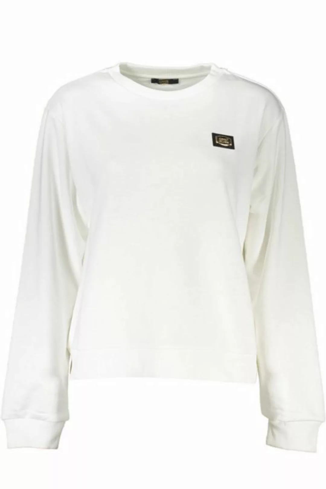 Cavalli Class Sweatshirt Damen Rundhals Sweatshirt Weiß - Applikation & günstig online kaufen