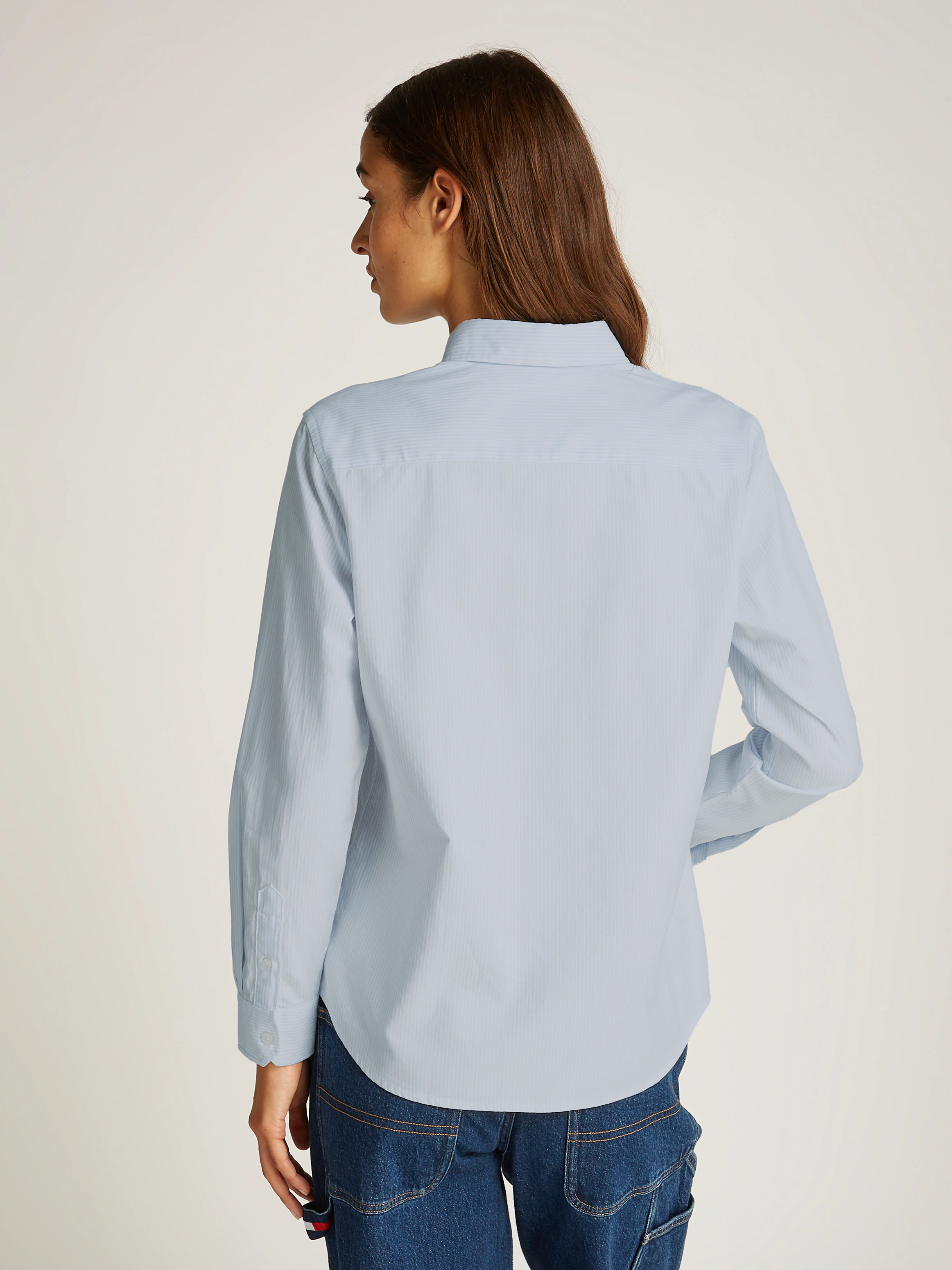 Tommy Jeans Hemdbluse "TJW REG OXFORD SHIRT", mit Logostickerei günstig online kaufen