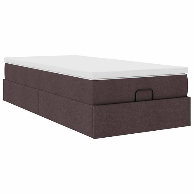 vidaXL Bett Ottoman-Bett mit Matratze Dunkelbraun 80x200 cm Stoff günstig online kaufen