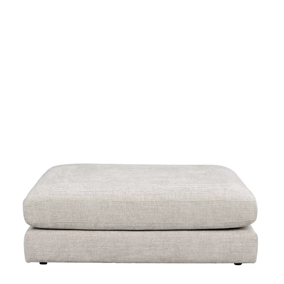 Couchhocker hellgrau modern aus Webstoff 112 cm breit - 103 cm tief günstig online kaufen