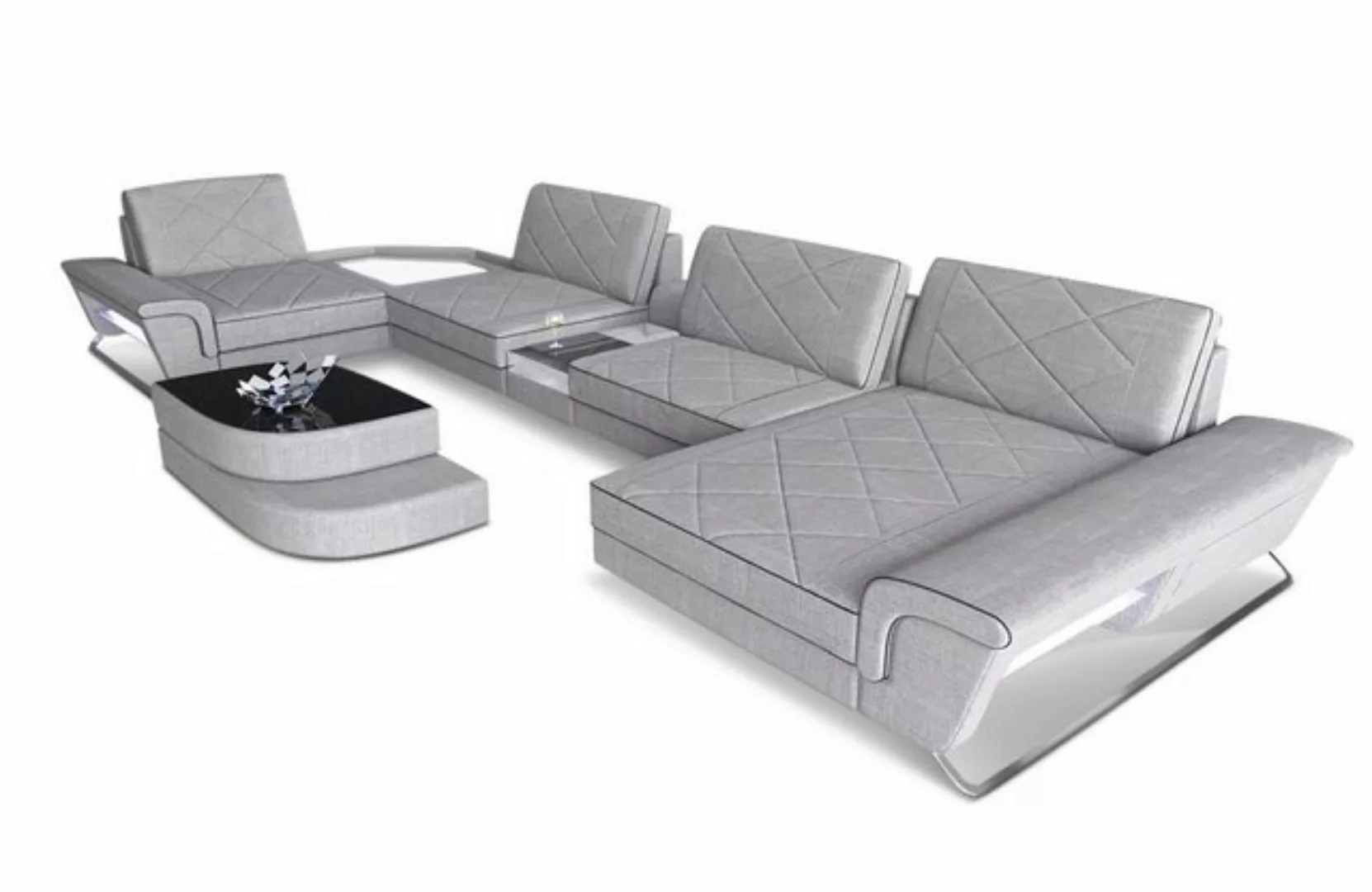 Sofa Dreams Wohnlandschaft Stoff Polster Couch Stoffsofa Ferrara U Form, U günstig online kaufen