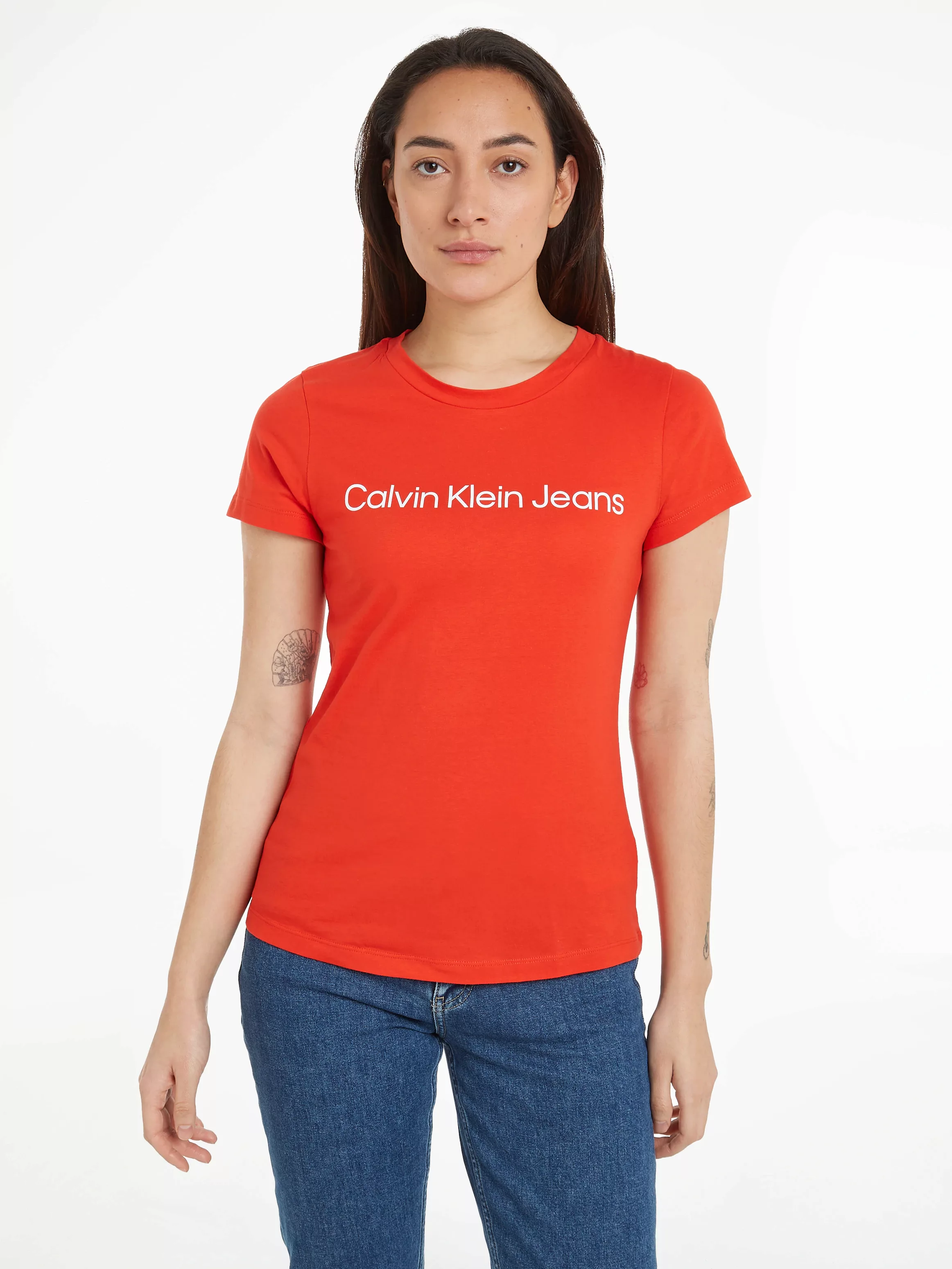 Calvin Klein Jeans T-Shirt "INSTITUTIONAL LOGO 2-PACK TEE", mit Logoschrift günstig online kaufen