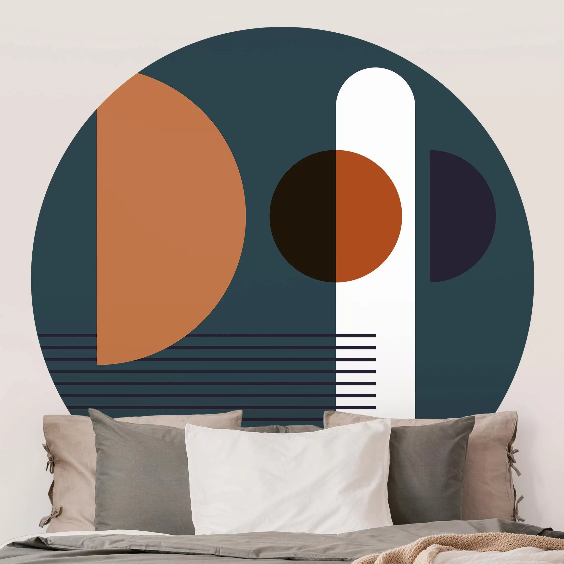 Runde Tapete selbstklebend Bauhaus Dresden günstig online kaufen