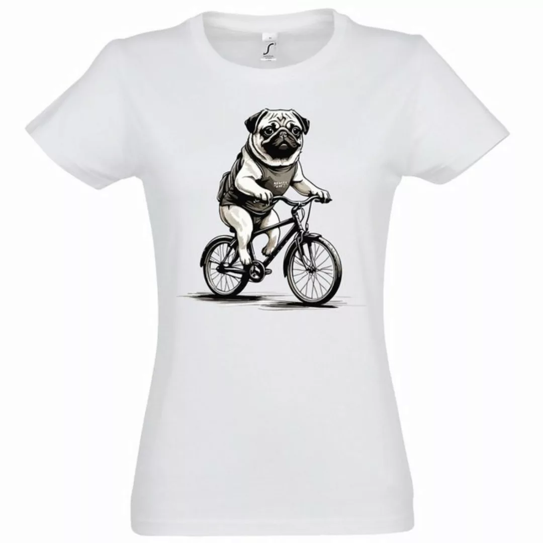 Youth Designz Print-Shirt Mops Fahrrad Damen T-Shirt mit modischem Frontpri günstig online kaufen