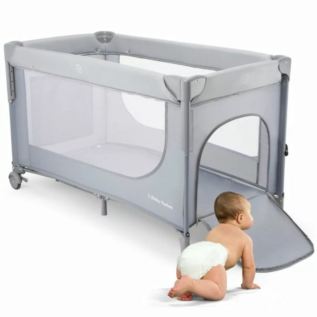 Moby-System Reisebett tragbares Reisebett für Babys - Mit Wickeltisch und M günstig online kaufen