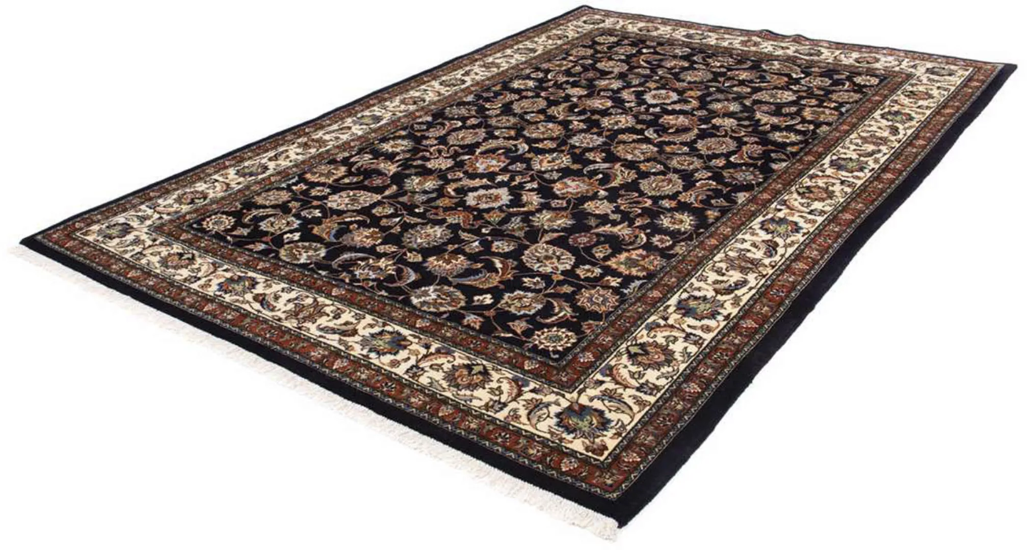 morgenland Wollteppich »Kaschmar Blumenmuster Blu scuro 272 x 219 cm«, rech günstig online kaufen