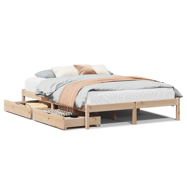 vidaXL Bett, Massivholzbett ohne Matratze 140x190 cm Kiefernholz günstig online kaufen