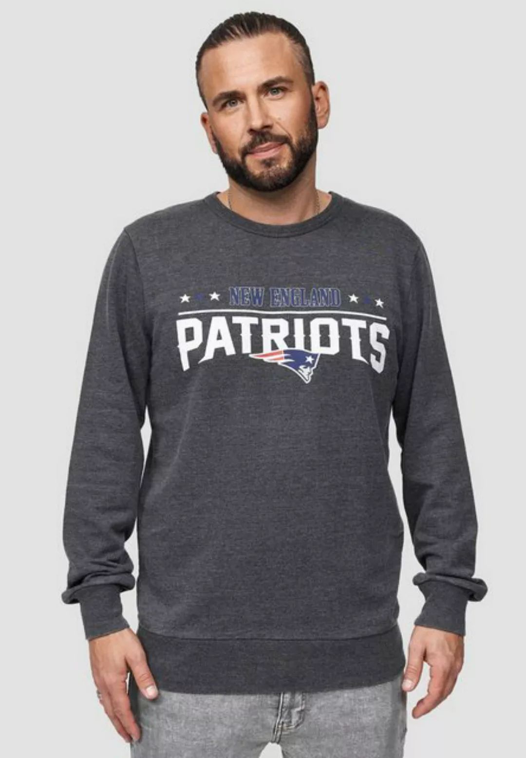 Recovered Sweatshirt New England Patriots GOTS zertifizierte Bio-Baumwolle günstig online kaufen