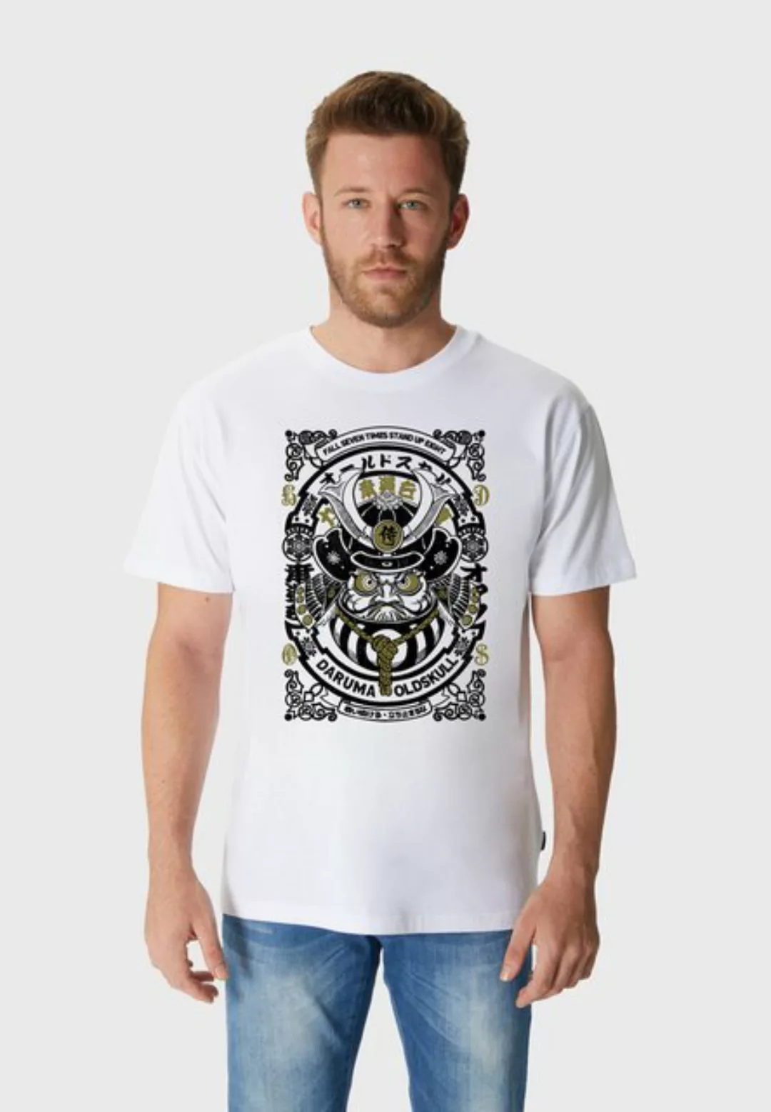 Oldskull T-Shirt Asian Daruma Vintage Graphic günstig online kaufen