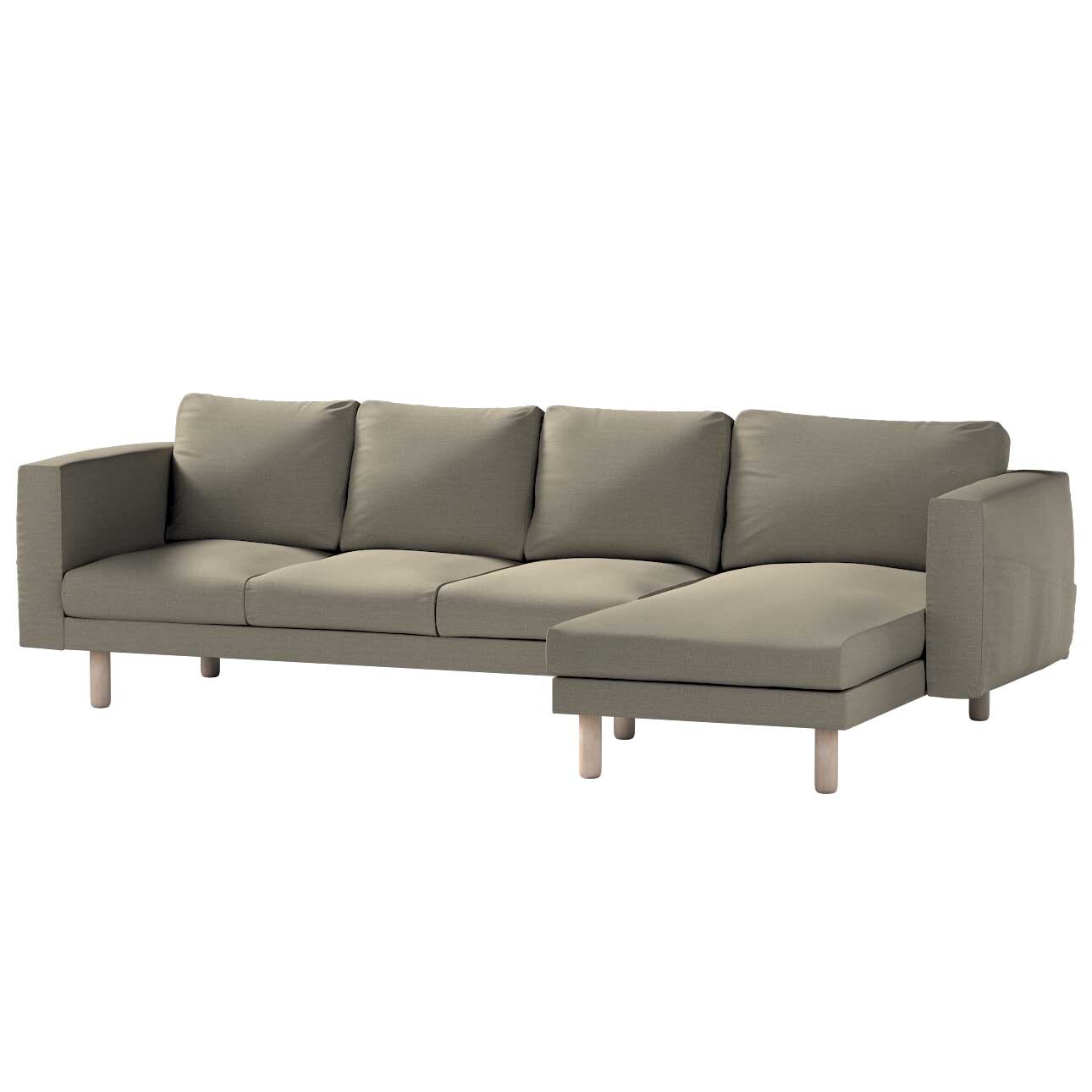 Bezug für Norsborg 4-Sitzer Sofa mit Recamiere, beige-grau, Norsborg Bezug günstig online kaufen