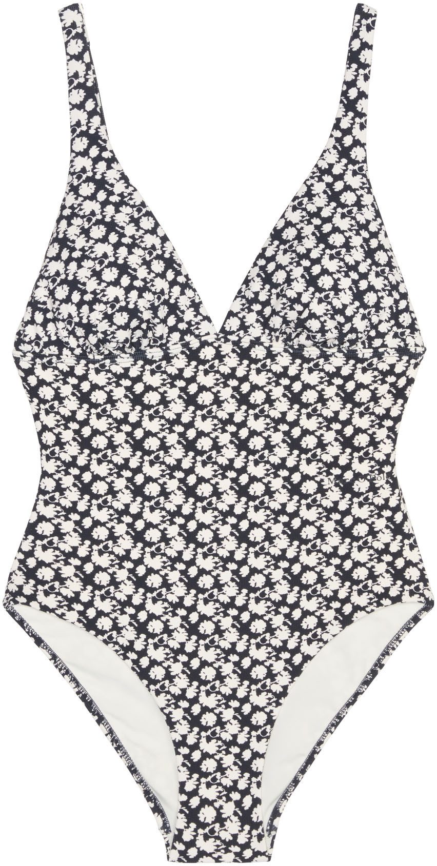 Marc O'Polo Badeanzug Millefleur tiefer V-Ausschnitt, günstig online kaufen