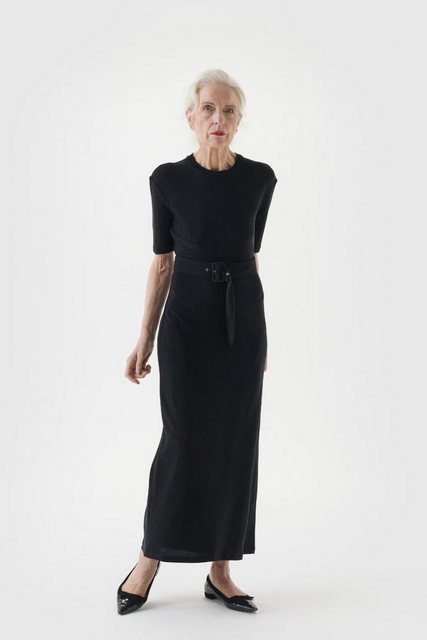 Boscana Maxikleid Kleid in Schwarz -Jersey Strick günstig online kaufen