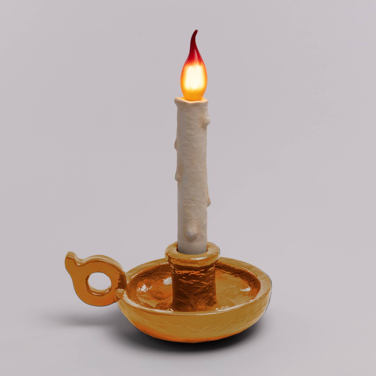 SELETTI Grimm Bugia Dekotischlampe Kerzenform gold günstig online kaufen