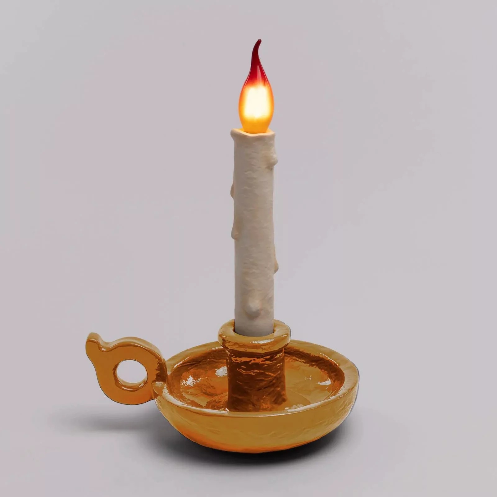 SELETTI Grimm Bugia Dekotischlampe Kerzenform gold günstig online kaufen