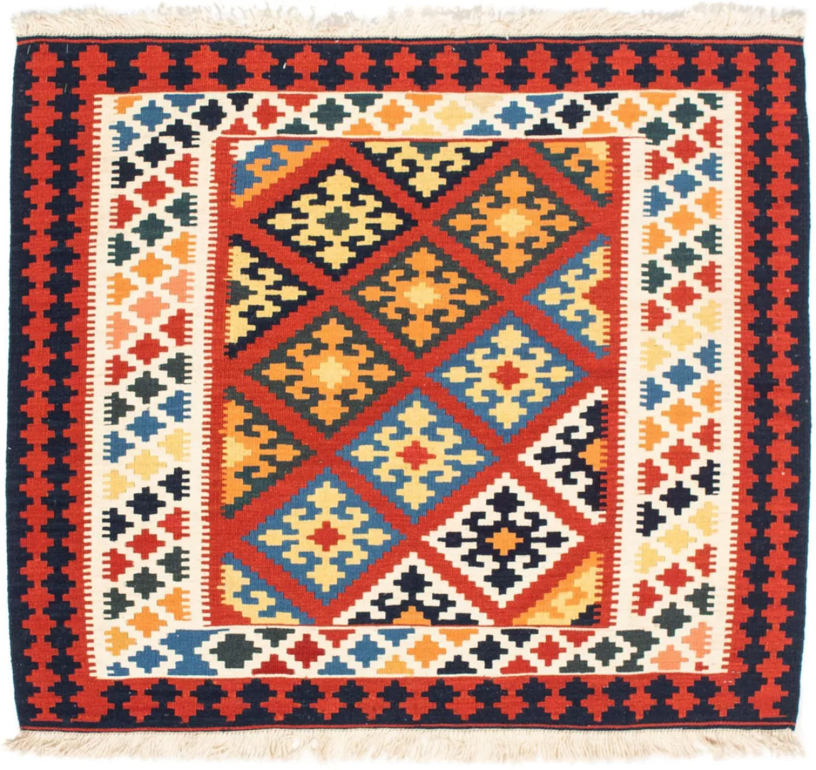 morgenland Wollteppich »Kelim - Oriental quadratisch - 101 x 93 cm - dunkel günstig online kaufen