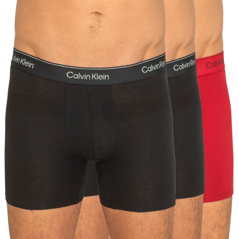 Calvin Klein 3-er Set Boxer Briefs Schwarz mit verschiedenfarbigem Webbund günstig online kaufen