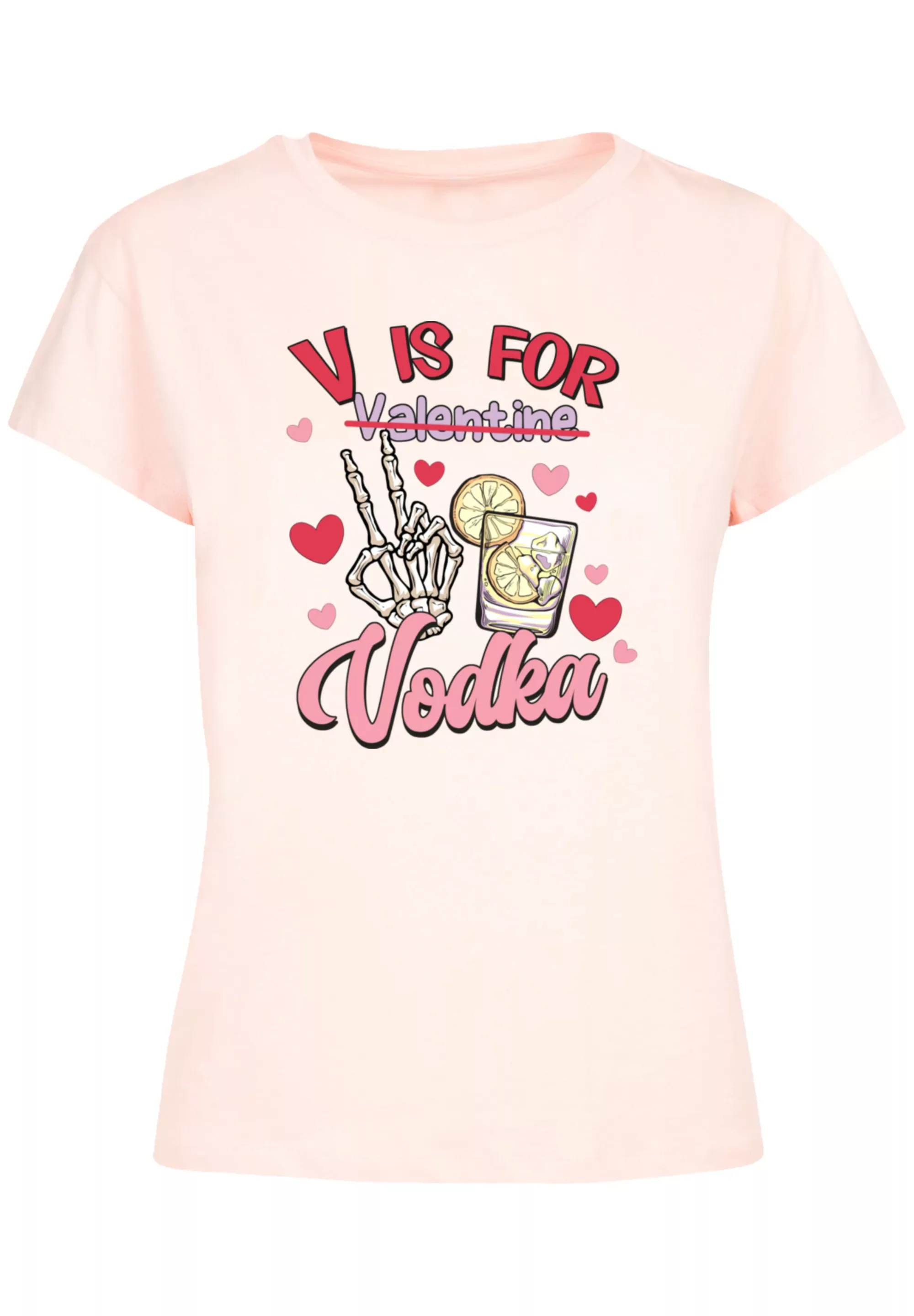 F4NT4STIC T-Shirt "Anti Valentinstag V is for Vodka", Premium Qualität günstig online kaufen
