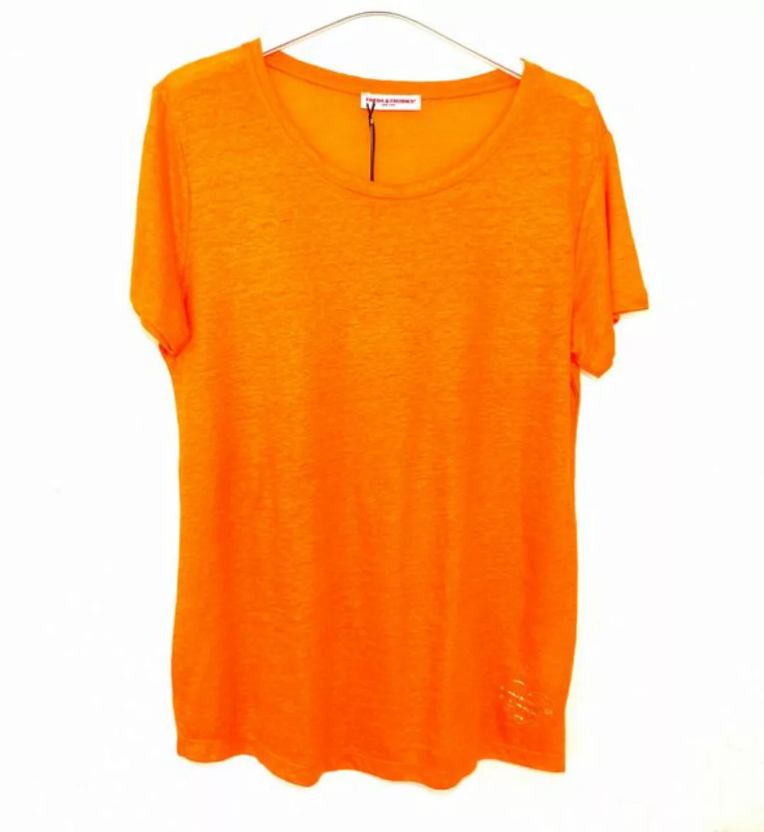 Frieda & Freddies NY Kurzarmshirt Leinen Shirt Orange günstig online kaufen