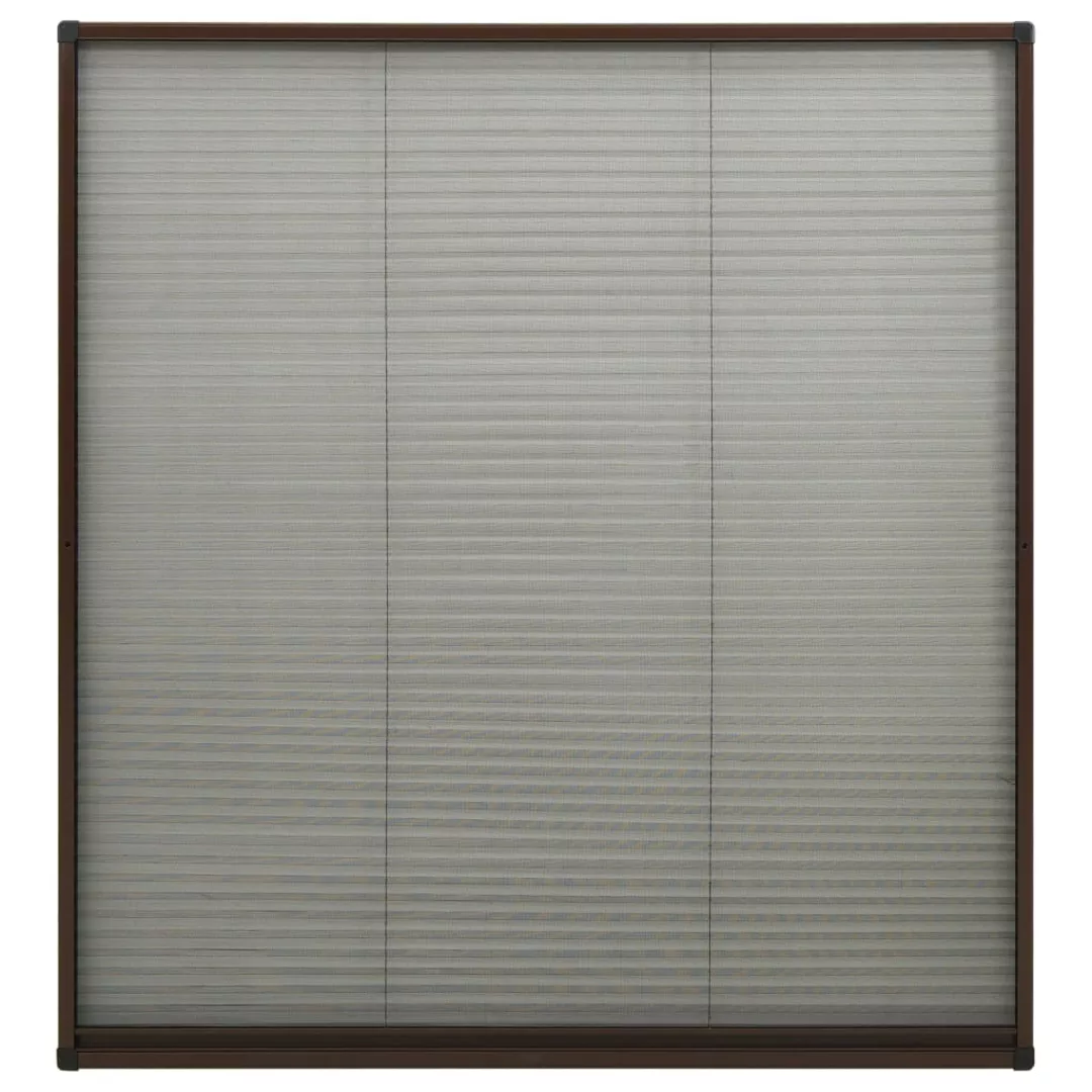 Insektenschutz-plissee Für Fenster Aluminium Braun 100x130 Cm günstig online kaufen