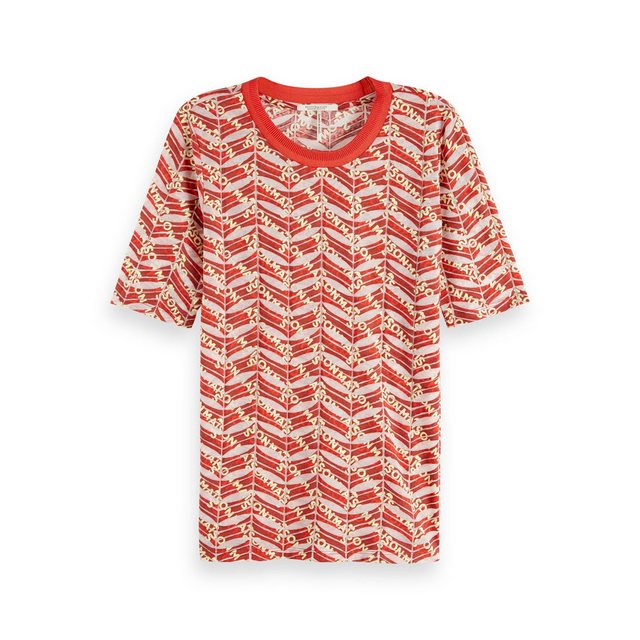 Maison Scotch T-Shirt Maison Scotch Damen T-Shirt Printed Burnout Tee 15020 günstig online kaufen