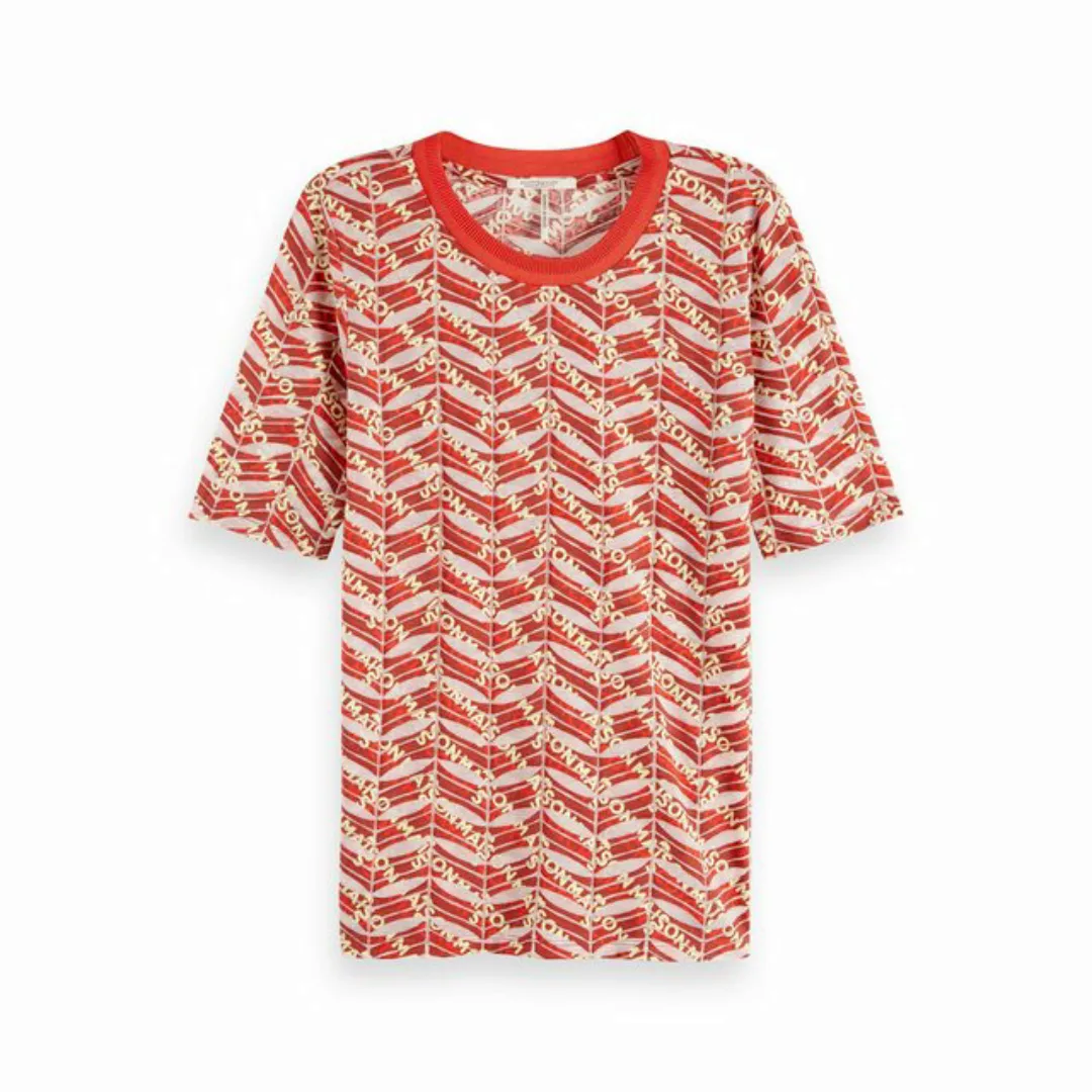 Maison Scotch T-Shirt Maison Scotch Damen T-Shirt Printed Burnout Tee 15020 günstig online kaufen