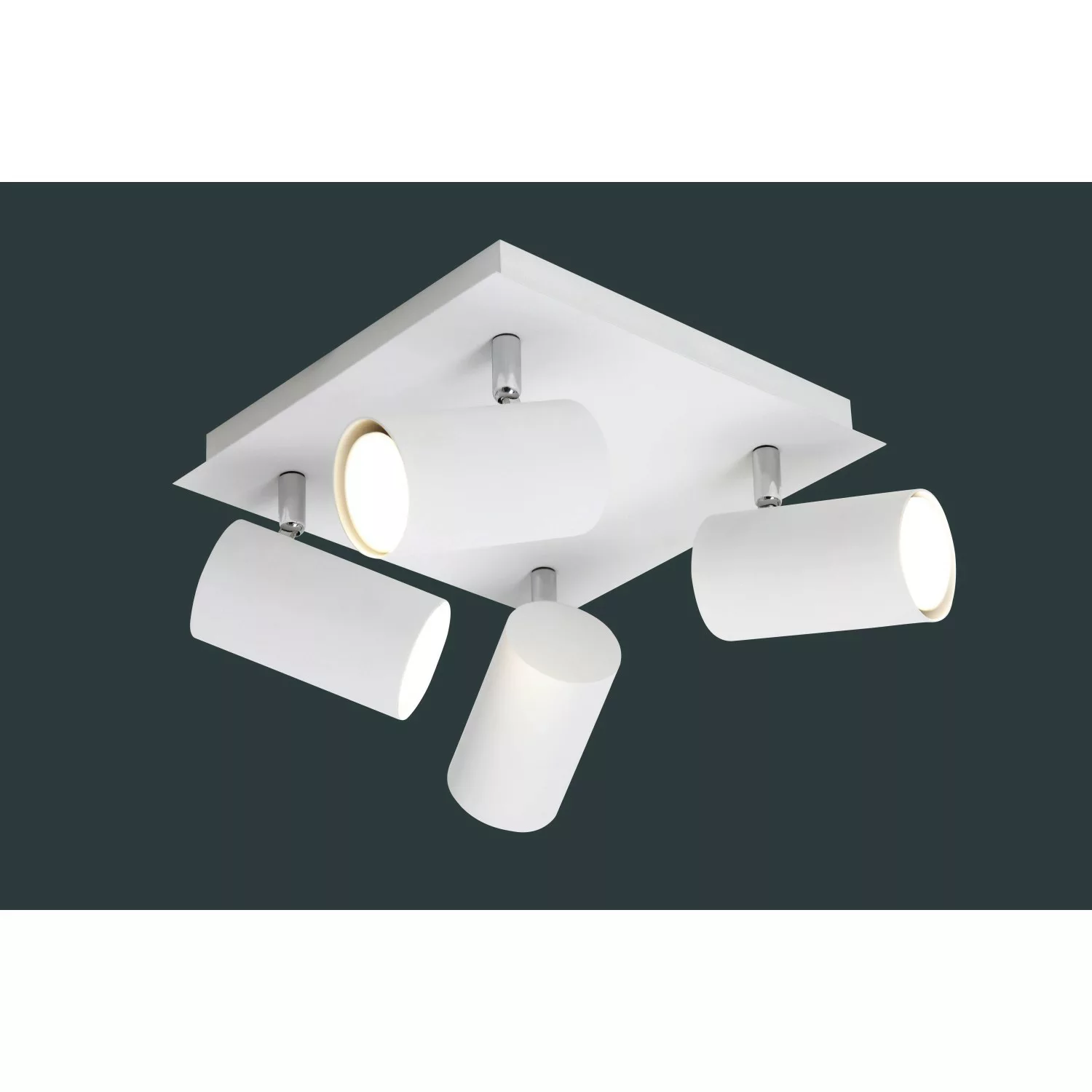 Trio Deckenspot, 4-flammig, weiß ¦ weiß ¦ Maße (cm): B: 24 H: 15 T: 24 Lamp günstig online kaufen