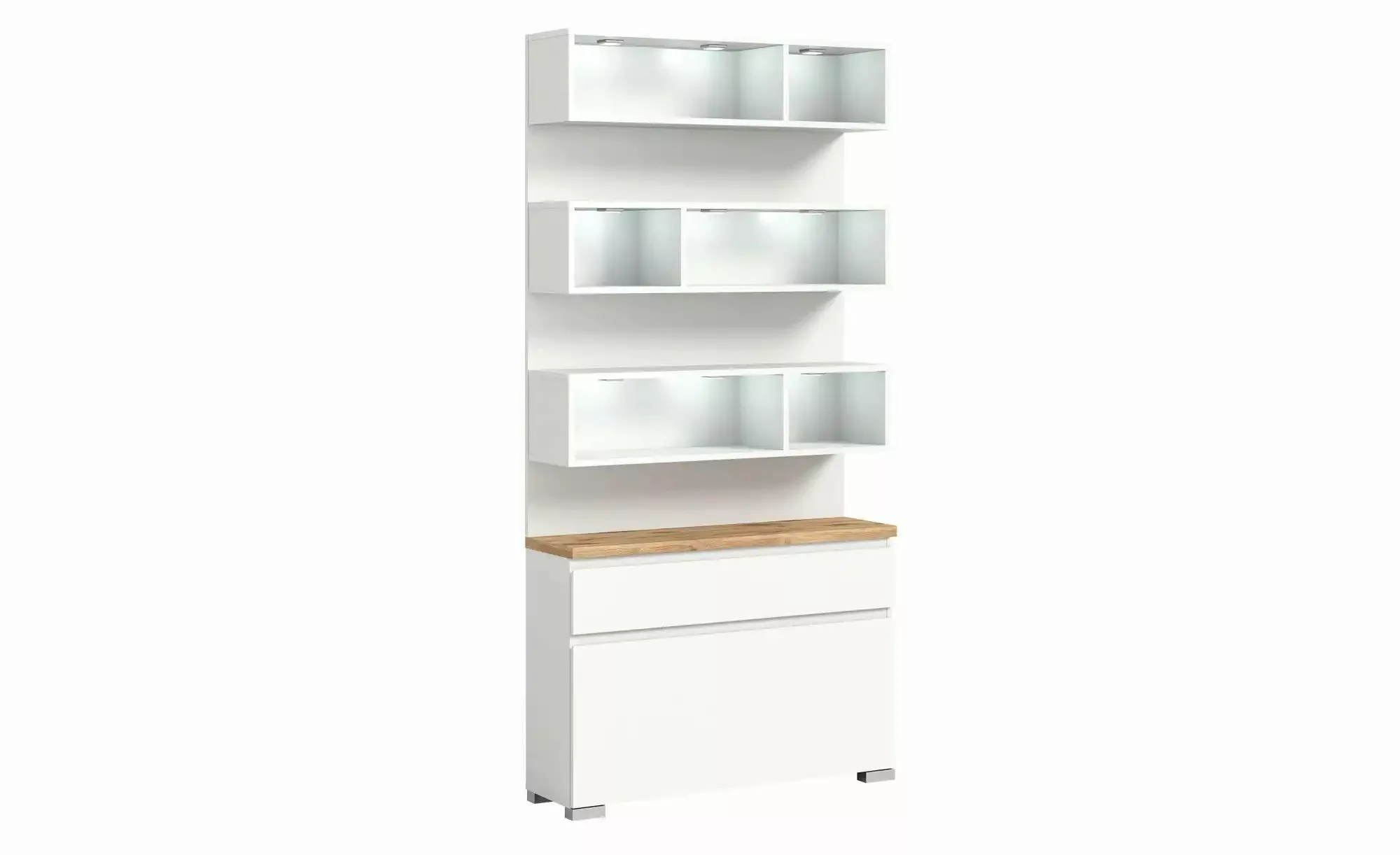 uno Schuhschrank 2 teilig   ¦ weiß ¦ Maße (cm): B: 95 H: 192 T: 27.0 Garder günstig online kaufen