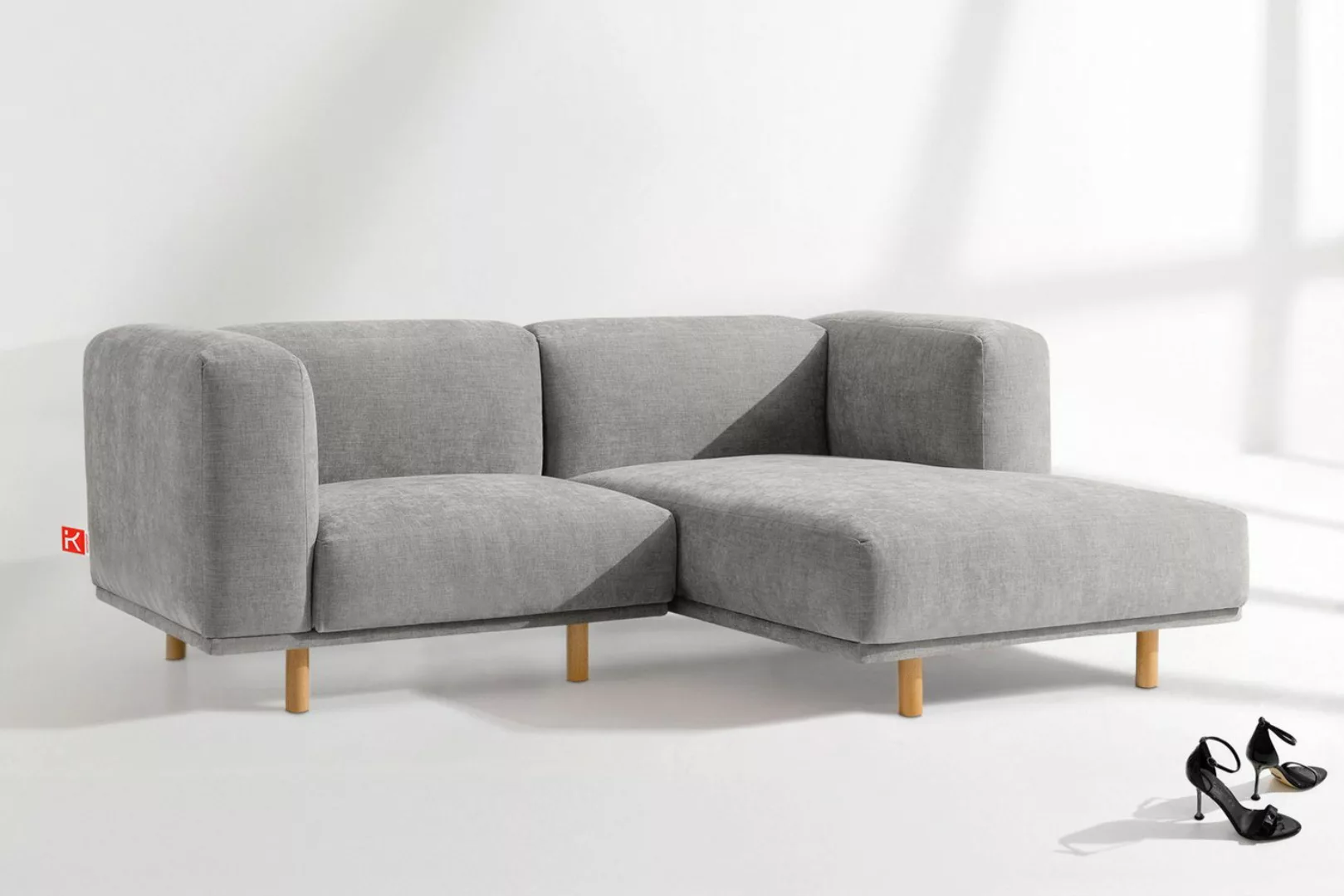 KONSIMO® Ecksofa FOSERO Ecksofa rechts, hergestellt in der EU, handgearbeit günstig online kaufen