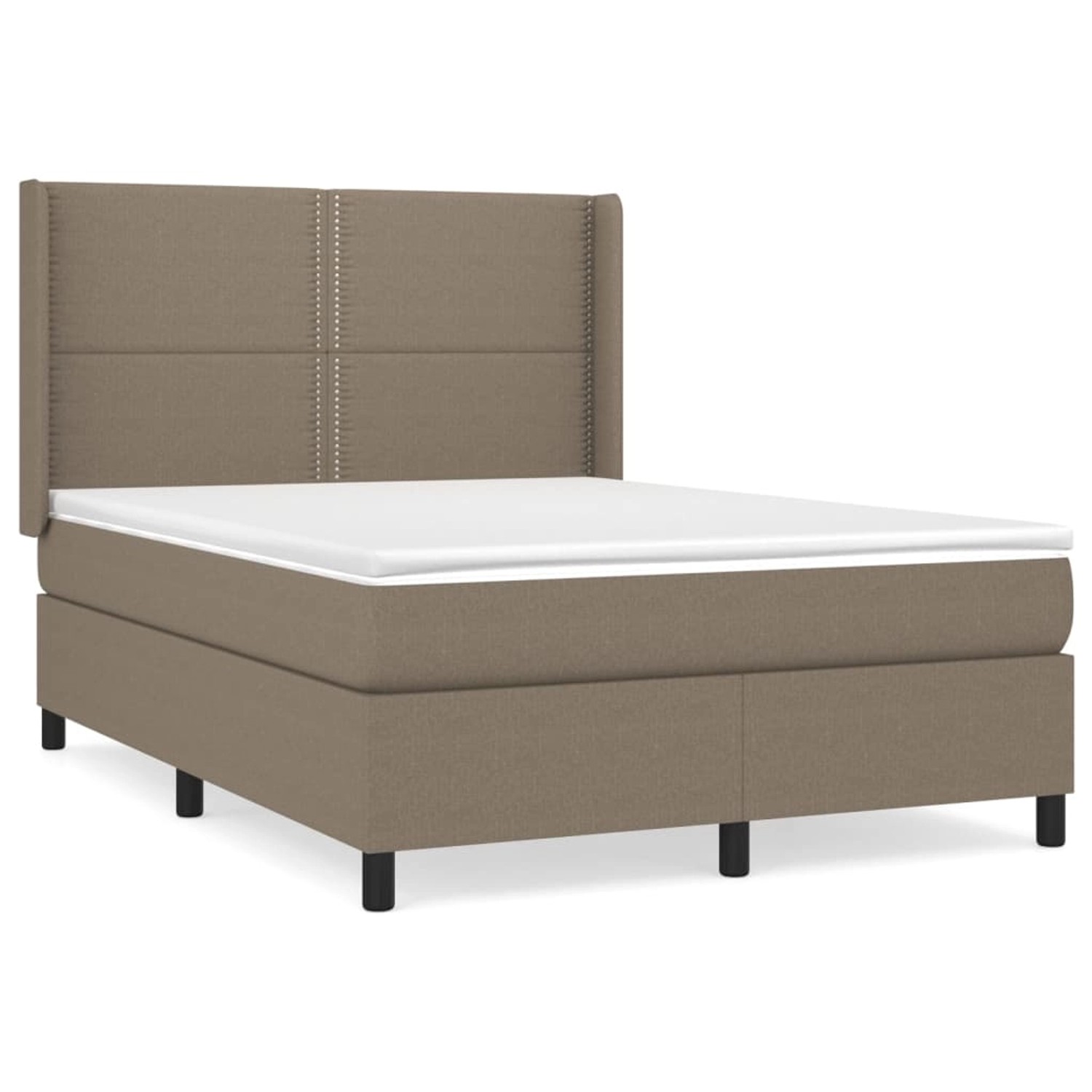 vidaXL Boxspringbett mit Matratze Taupe 140x200 cm Stoff1468278 günstig online kaufen