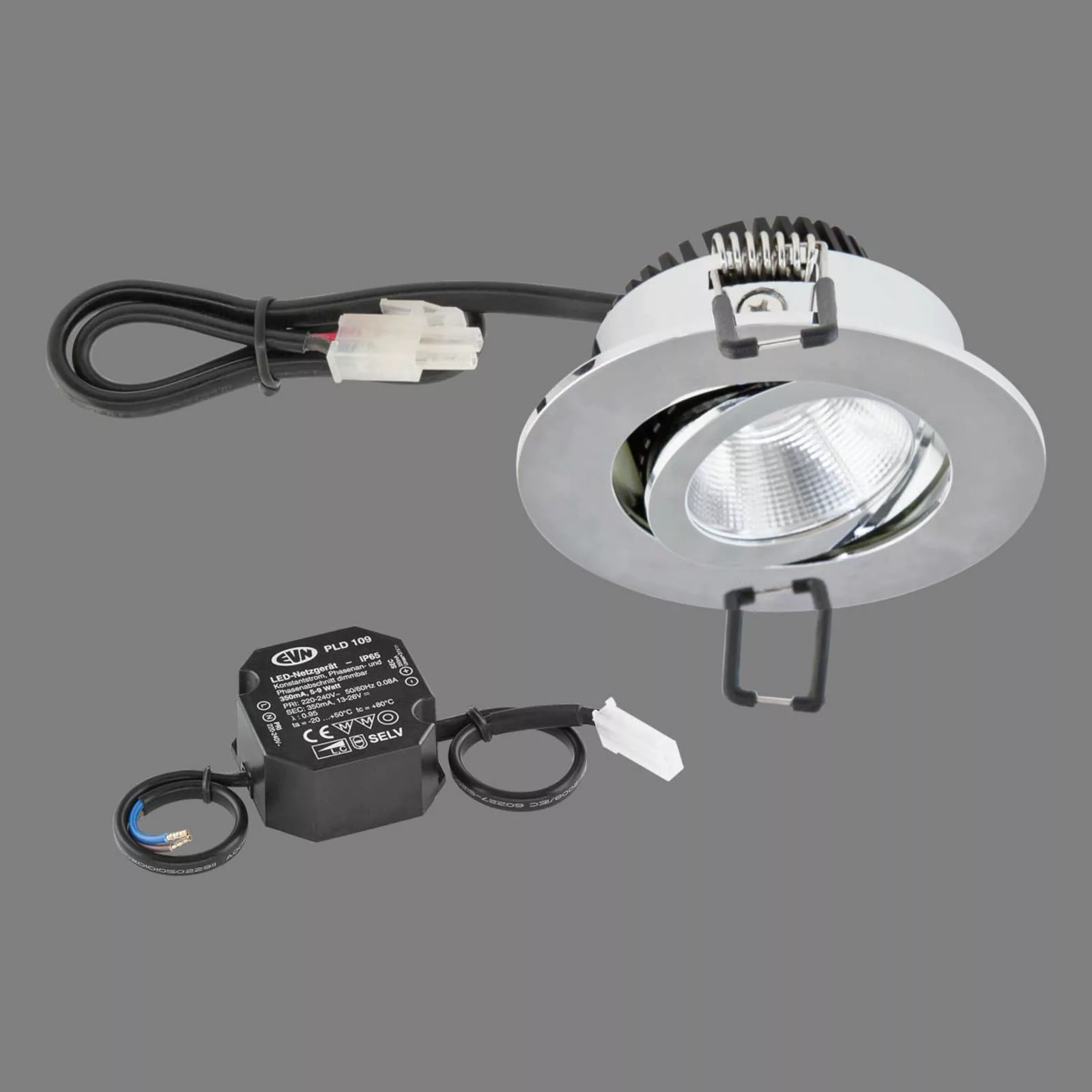 EVN Lichttechnik P-LED Deckeneinbauleuchte 3000K 230V rund chr PC20N61102 - günstig online kaufen