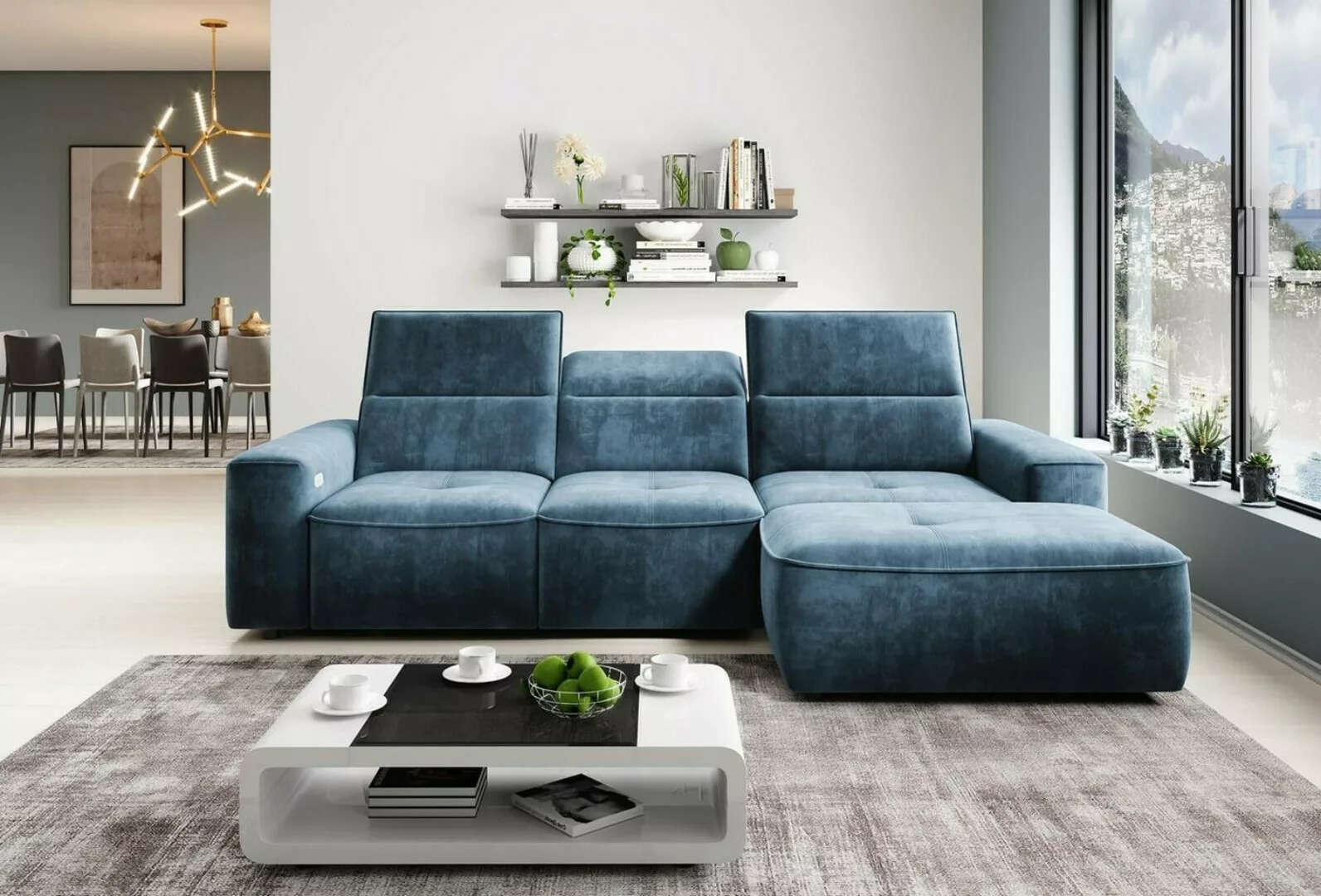 JVmoebel Ecksofa Multifunktion Ecksofa Grau L Form Sofa Couch Design Couch, günstig online kaufen