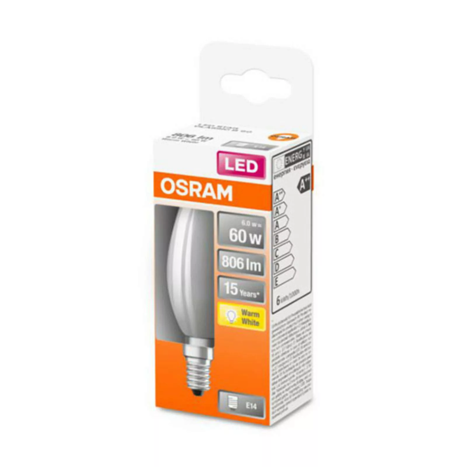 Osram LED-Leuchtmittel E14 Kerzenform 4 W Neutralweiß 470 lm 10 x 3,5 cm (H günstig online kaufen