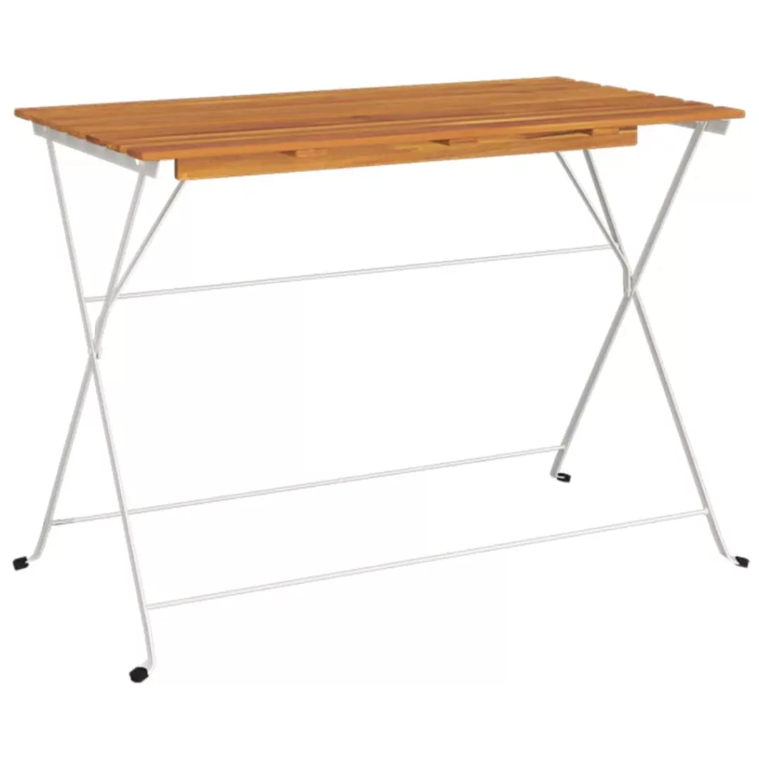 Vidaxl Bistrotisch Klappbar 100x54x71 Cm Massivholz Akazie Und Stahl günstig online kaufen