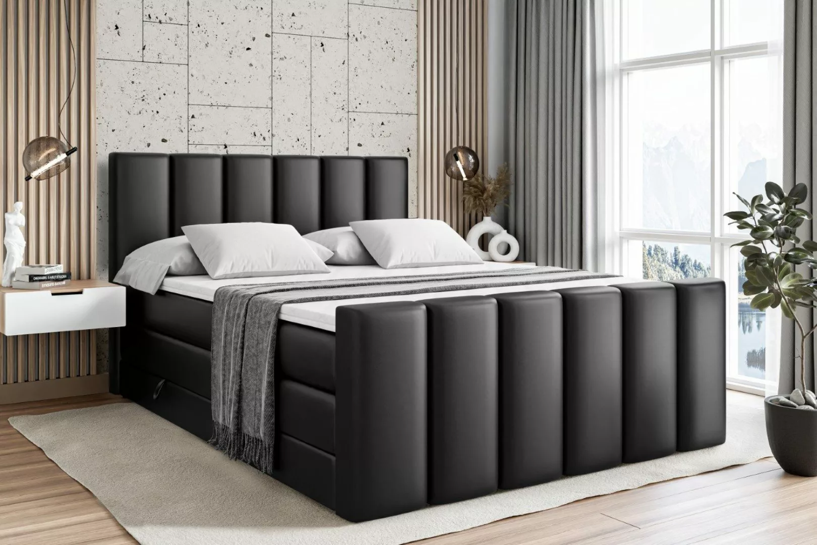 ALTDECOR Boxspringbett BOXI1-Z KING (Multipocket-Matratze H4, günstig online kaufen