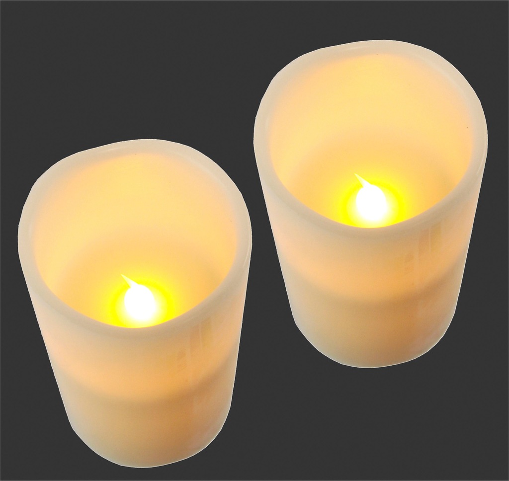 I.GE.A. LED-Kerze "LED-Kerzen Flackernd Warmweiß 2er Set Stumpenkerze Deko günstig online kaufen