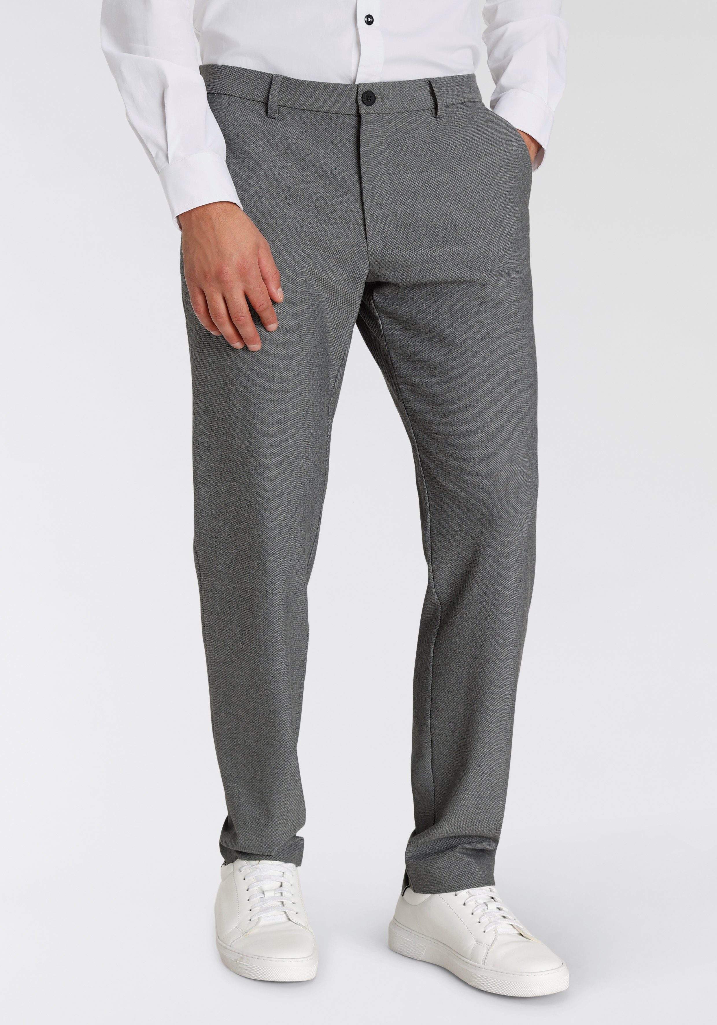 Bruno Banani Chinohose In Wolloptik mit günstig online kaufen