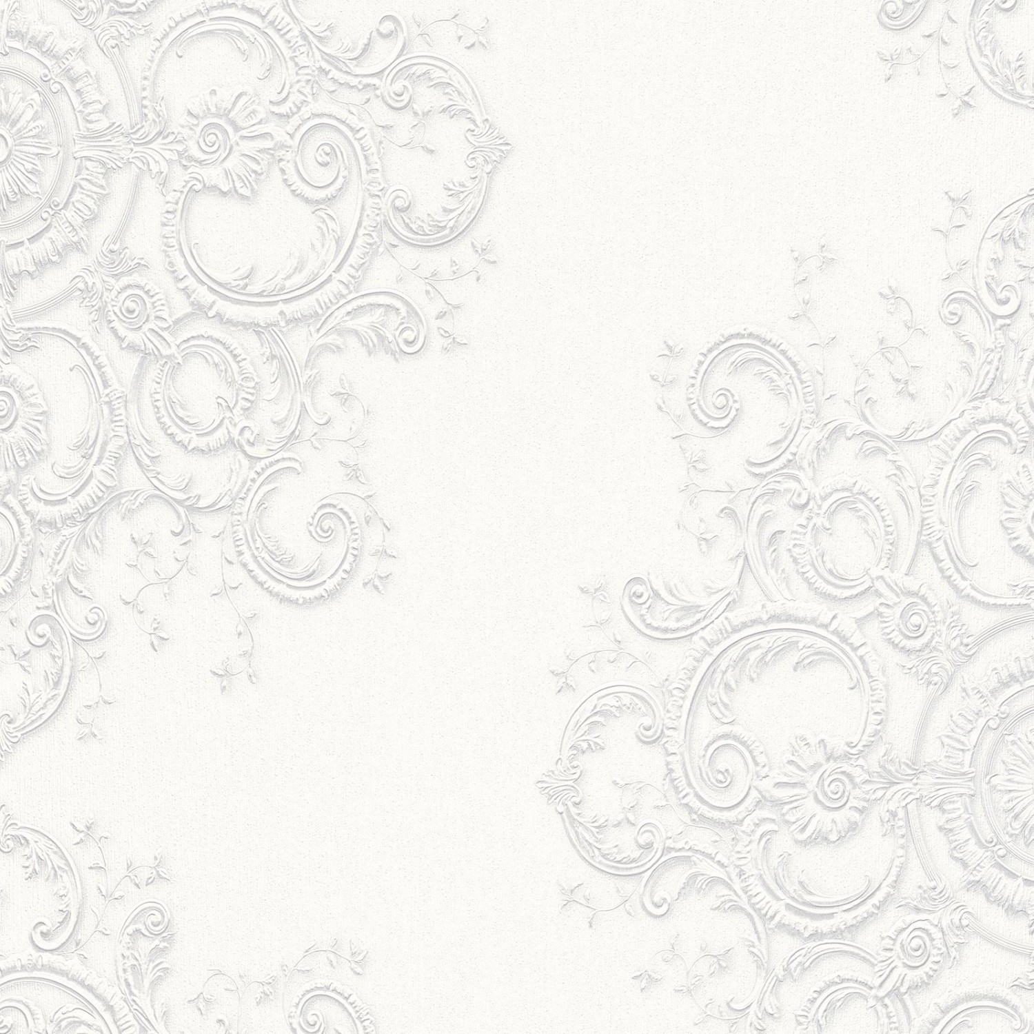 Bricoflor 3D Tapete mit Barock Muster Weiße Vliestapete im Antik Look für S günstig online kaufen