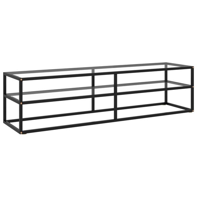 furnicato TV-Schrank Schwarz mit Hartglas 160x40x40 cm (1-St) günstig online kaufen