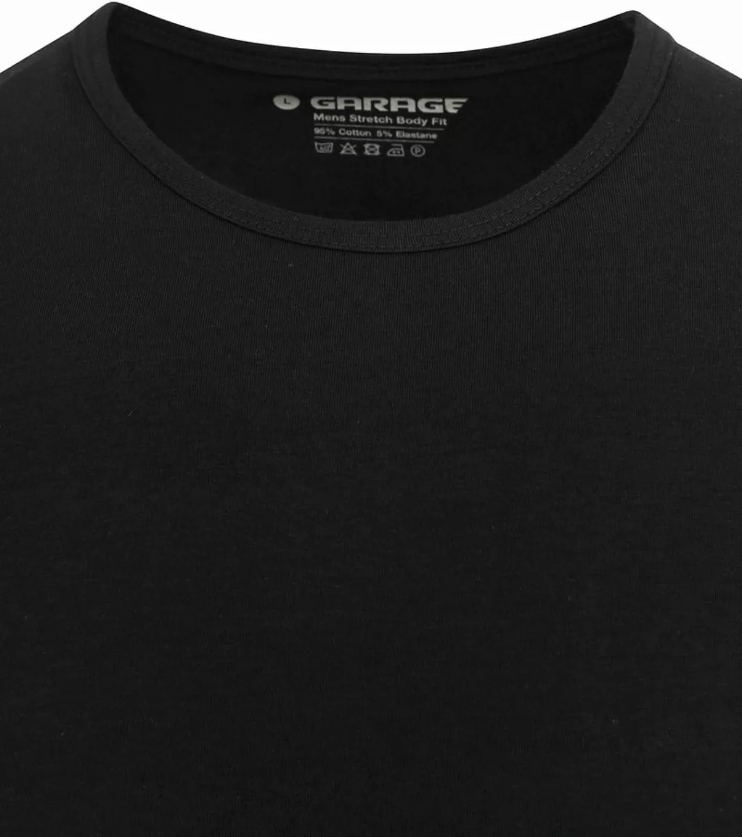 Garage Stretch Basic T-Shirt Schwarz Rundhals - Größe 3XL günstig online kaufen