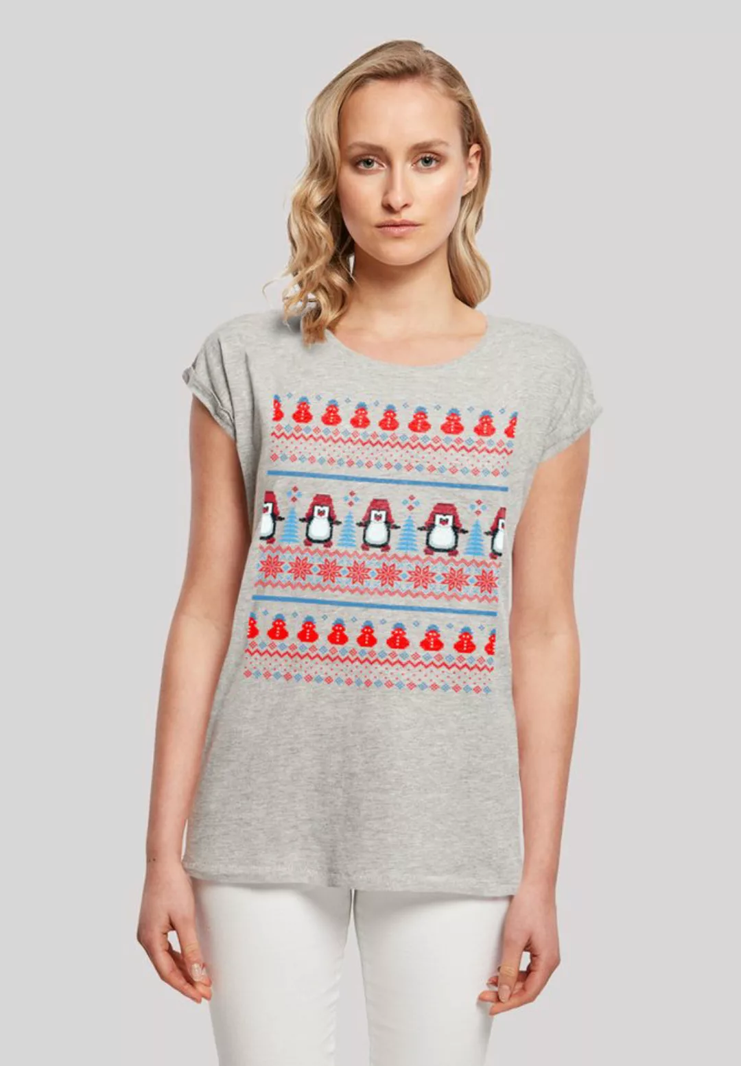 F4NT4STIC T-Shirt "Christmas Pinguin Muster", Print günstig online kaufen