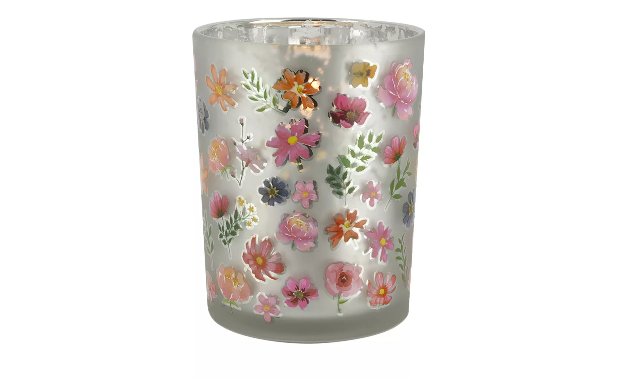 Teelichthalter - silber - Glas - 12,5 cm - Dekoration > Kerzen & Lichter > günstig online kaufen