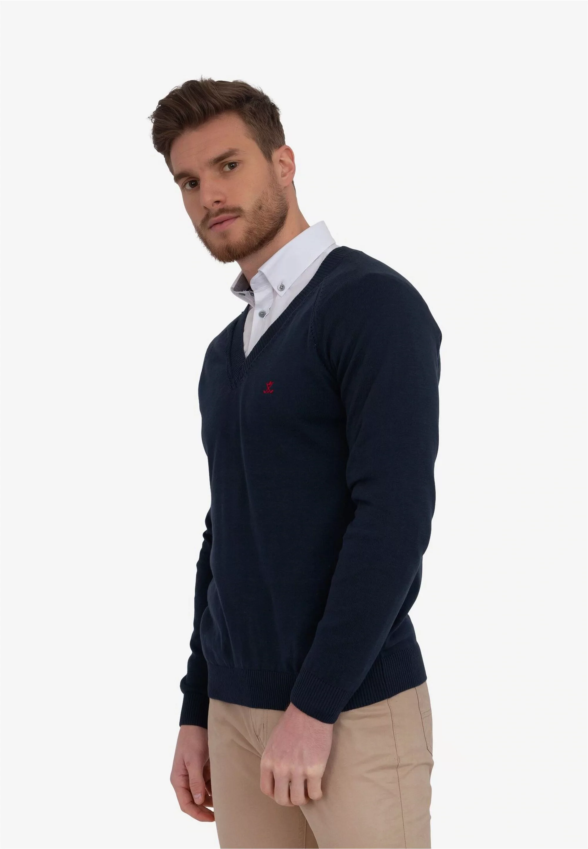 SIR RAYMOND TAILOR Strickpullover "Svend", mit angesagtem V-Kragen günstig online kaufen