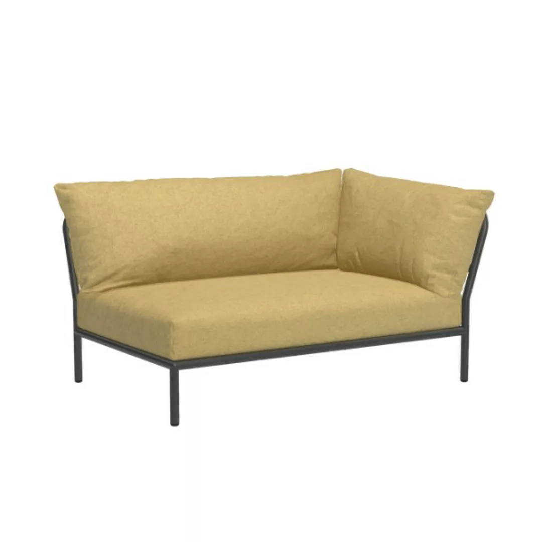 LEVEL2 Outdoor Sofa Lounge-Modul 2 Senf Dunkelgrau Rechts günstig online kaufen