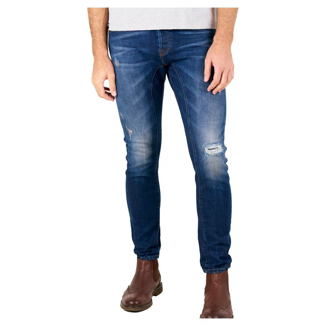 Skull Rider Tappared Jeans Distressed-effekt 29 Blue Denim günstig online kaufen