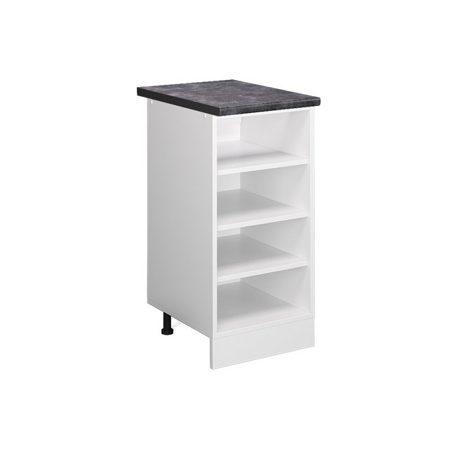 Vicco Unterschrank R-Line, Weiß/Weiß, 40 cm, AP Anthrazit günstig online kaufen