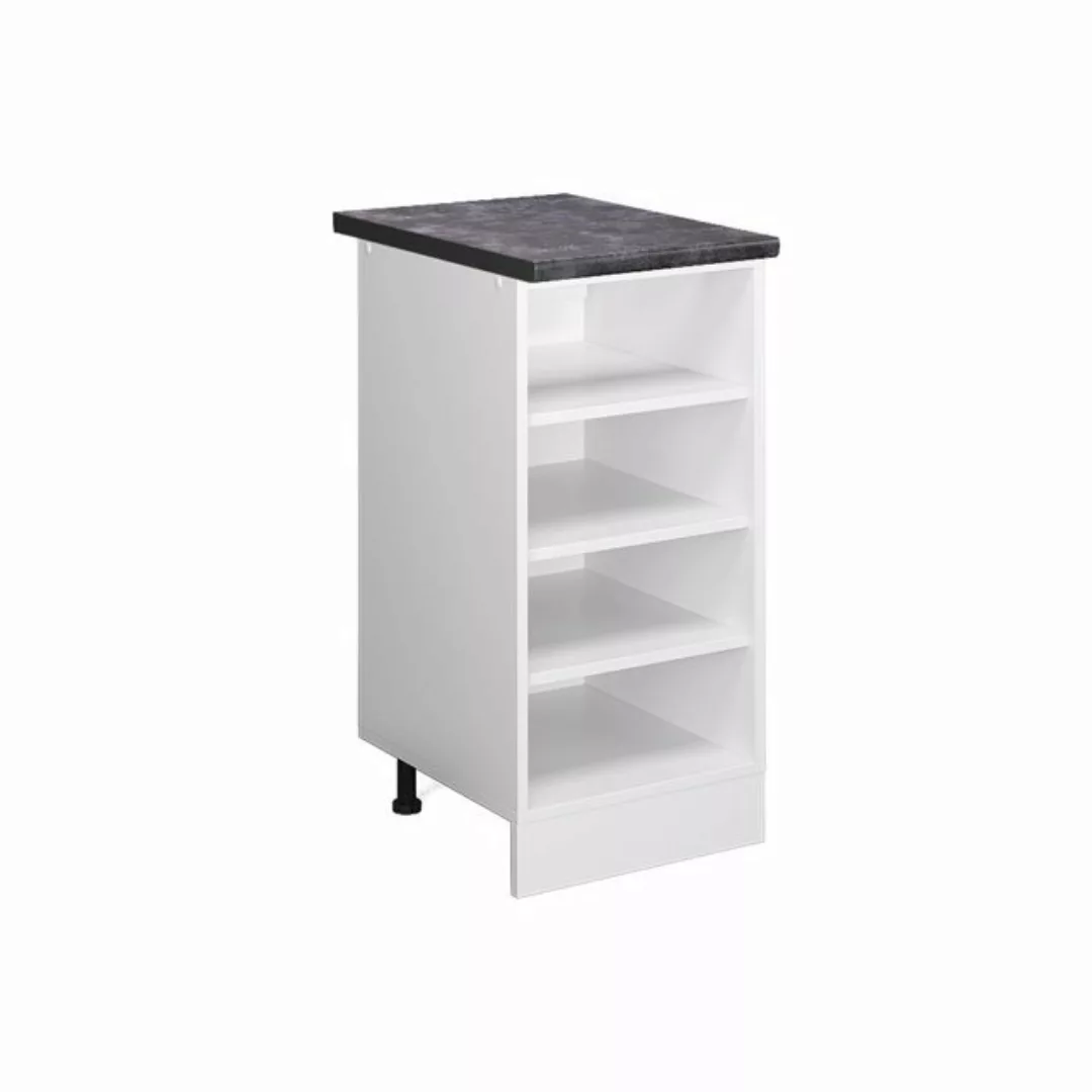 Vicco Unterschrank R-Line, Weiß/Weiß, 40 cm, AP Anthrazit günstig online kaufen