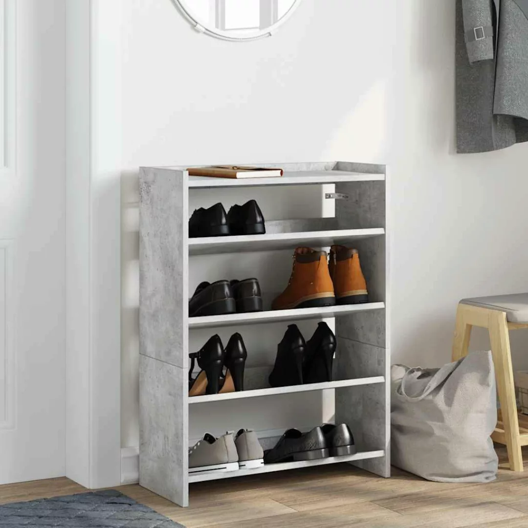 vidaXL Schuhregal Schuhregal Betongrau 60x25x62 cm günstig online kaufen