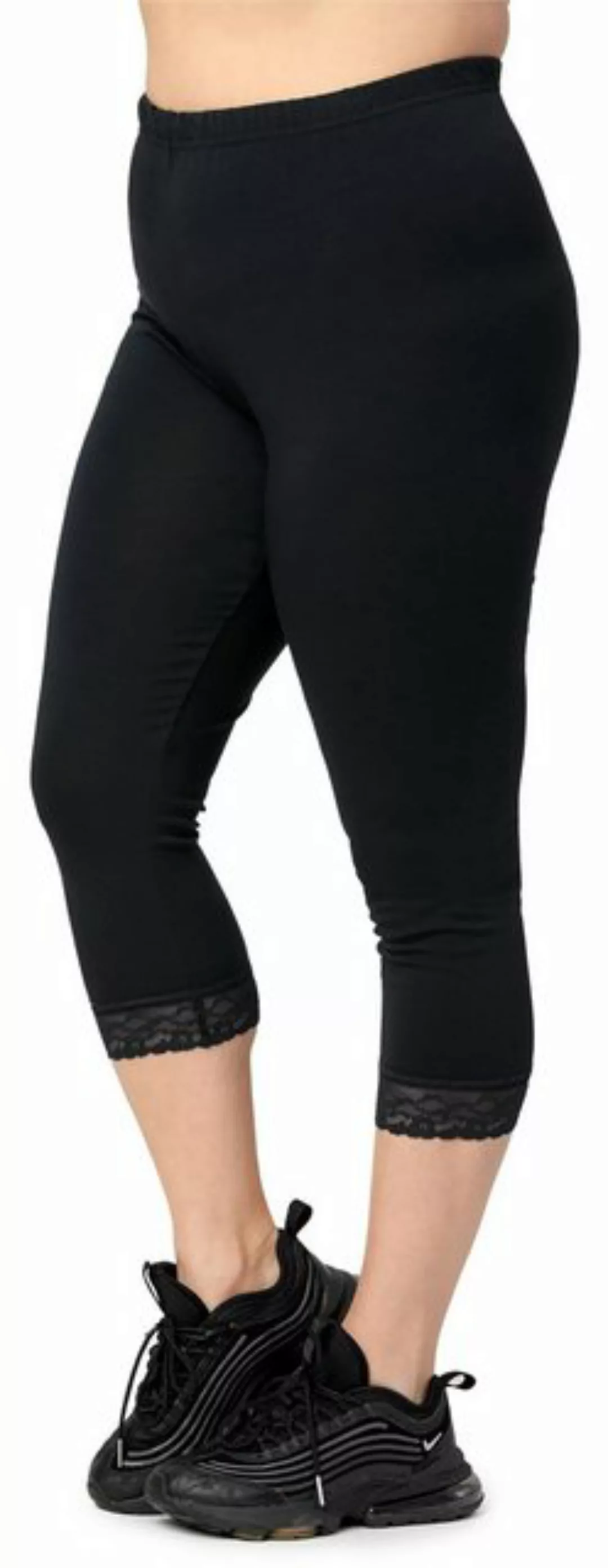 Merry Style Leggings Große Größen Damen 3/4 Länge mit Spitze aus Viskose MS günstig online kaufen