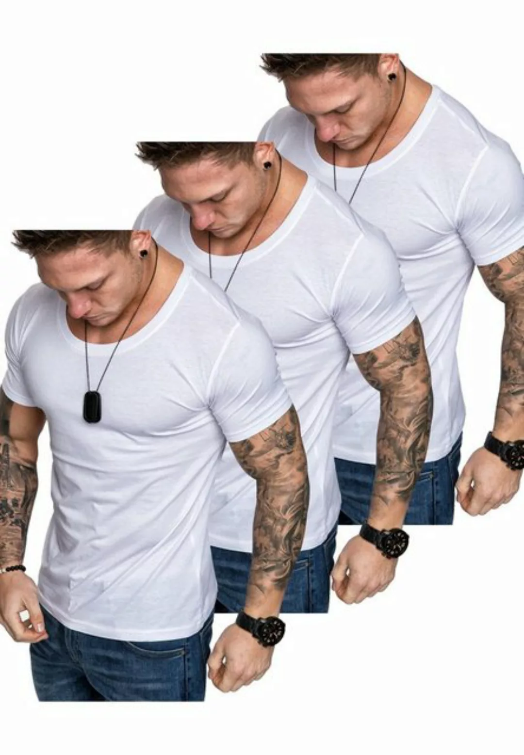 Amaci&Sons T-Shirt 3. LANCASTER 3er-Pack T-Shirts (3er-Pack) Herren Basic O günstig online kaufen